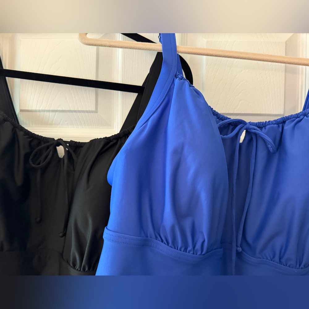 Lands End Tankini top-blue - Picture 3 of 4